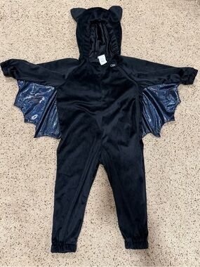 Target Black Bat Jumpsuit with Shimmer Blue Wings
